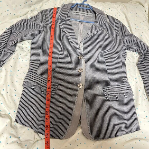 Marithe Francois Girbaud Designer Striped Blazer - Size US 7 - Picture 10 of 11